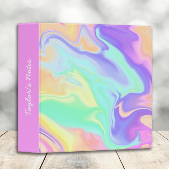 Tie Dye Swirl Marble Retro Groovy Binder (Creator Uploaded)
