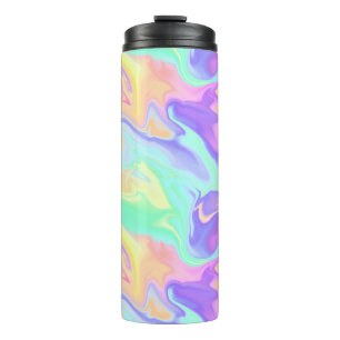 Tie Dye Swirl Marble Retro Groovy Thermal Tumbler