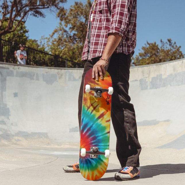 Tie Dye Swirl Monogram Skateboard (Outdoor 2)