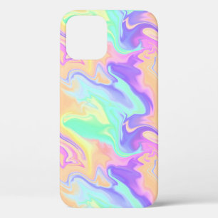 Tie Dye Swirl Pastel Groovy iPhone 12 Case