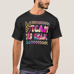 Tie Dye Team 3rd Grade Teacher Student Kids Back T T-Shirt