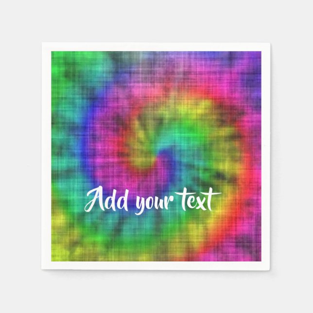Tie dye textile patterned napkin (Front)