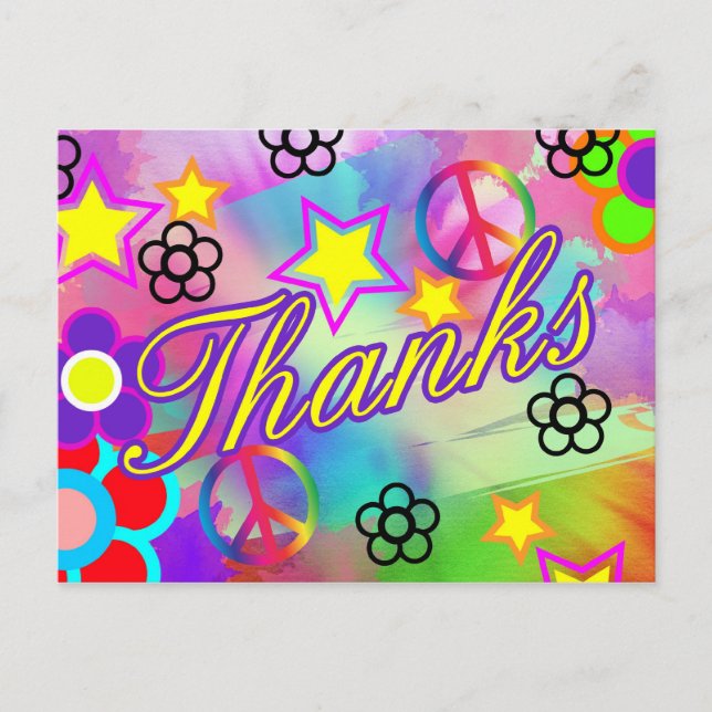 Tie-dye thank you card (Front)