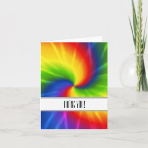 Tie dye Thank You Card