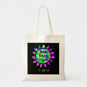 Tie Dye Total Solar Eclipse Tote Bag
