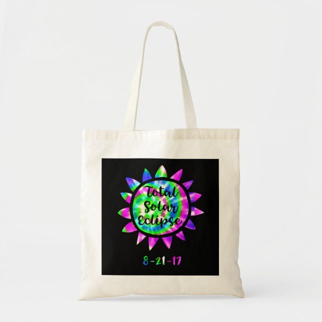 Tie Dye Total Solar Eclipse Tote Bag (Front)