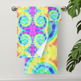 Tie Dye Trippy Hippie Psychedelic Ensemble de serv