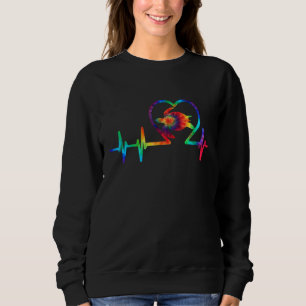 Tie Dye Turtle Heartbeat Sea Animal Heart Rainbow Sweatshirt