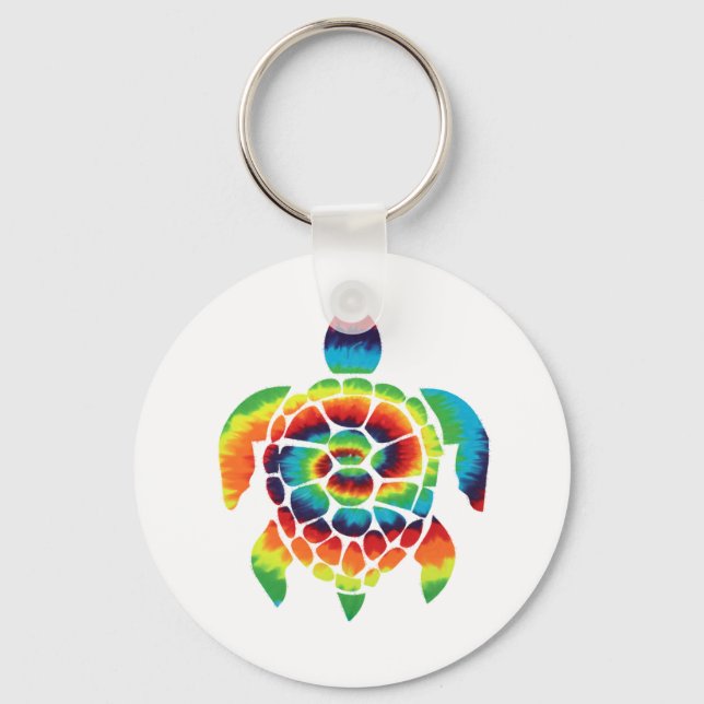 Tie Dye Turtle    Keychain (Front)