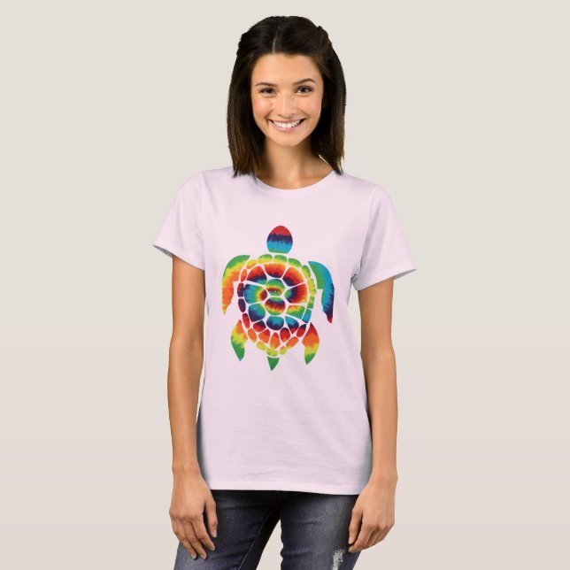 Tie Dye Turtle  T-Shirt (Front Full)