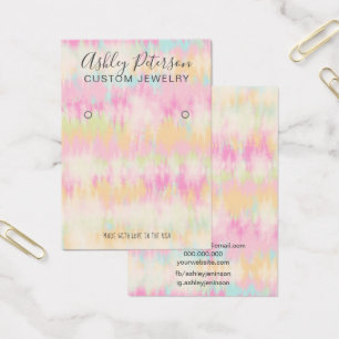 Tie dye unicorn rainbow pastel earring display