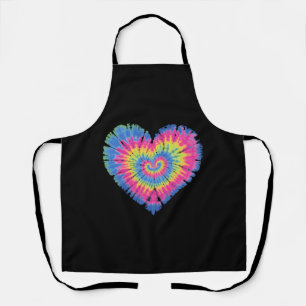 Tie Dye Valentines Colourful Hearts Day  Apron