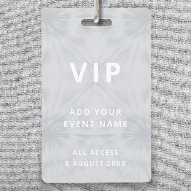 Tie Dye | VIP Festival Concert Grey Event Badge (Creator Uploaded)