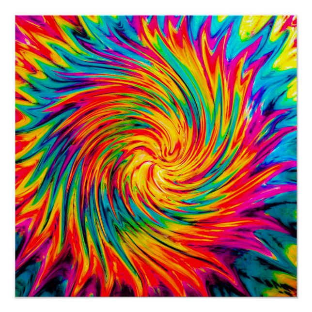 TIE DYE WIND ABSTRACT POSTER (Front)