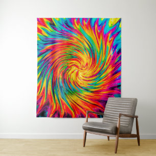 TIE DYE WIND ABSTRACT TAPESTRY