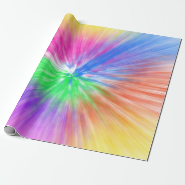 Tie-Dye Wrapping Paper (Unrolled)