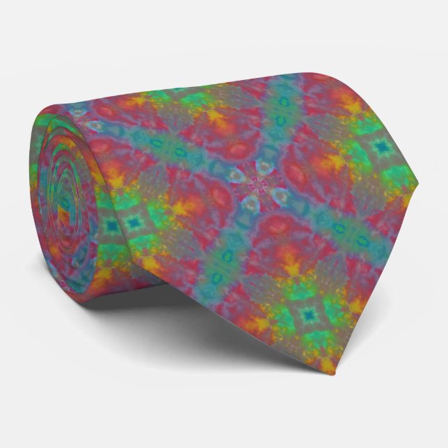 Tie dyed Diamond tie (Rolled)