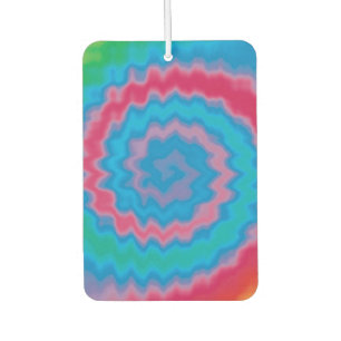 Tie dyed groovy funky retro swirl pattern cool car air freshener