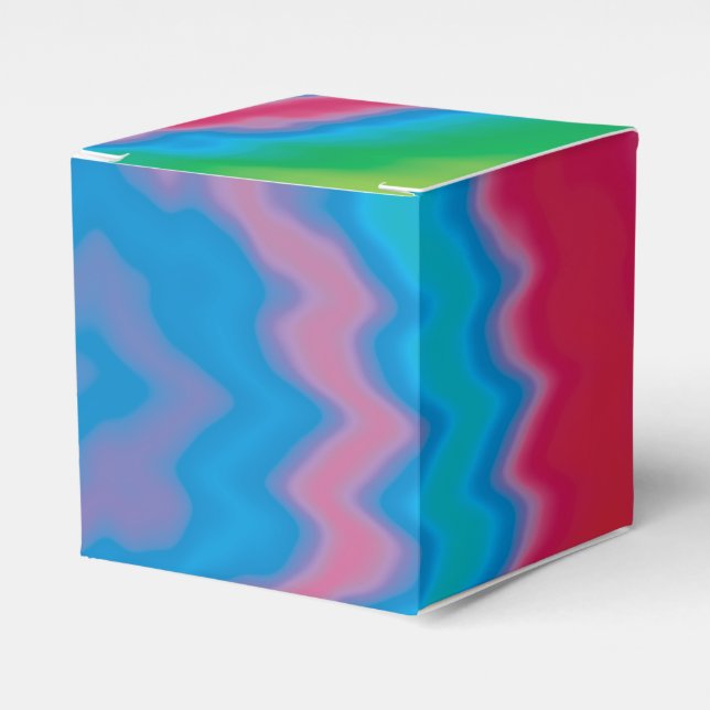 Tie dyed groovy funky retro swirl pattern cool favor box (Front Side)