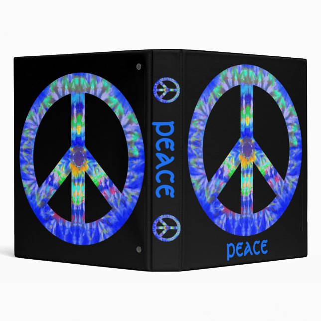 Tie Dyed Peace Sign Binder (Background)