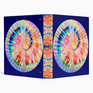 Tie Dyed Peace Sign Binder