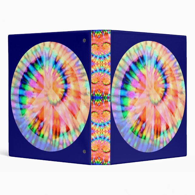 Tie Dyed Peace Sign Binder (Background)