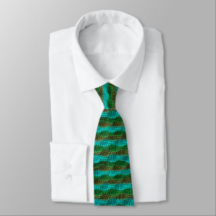 Tie - Green Waves in Crochet