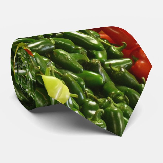 Tie, Hot Chilies, Chili Peppers Tie (Rolled)