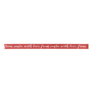 Tie it up from Santa, with love in Red Satin Ribbon
