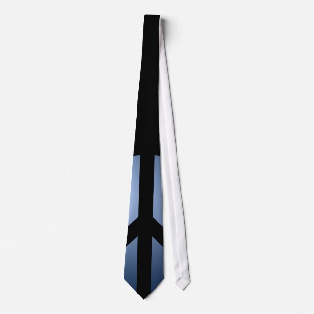 Tie, Navy Blue Peace Sign, Customize the Design! Tie (Front)