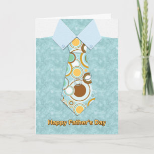 Tie On Blue Marble Shirt, Father's Day Card