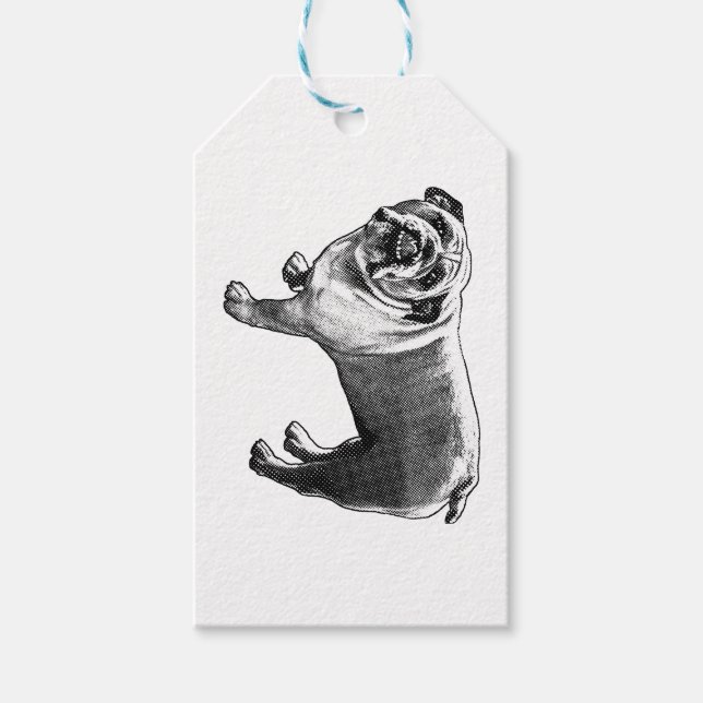 Tie‑On Bulldog Spark Gift Tags (Front)