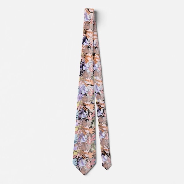 Tie : Organic Leaves (black) (Front)