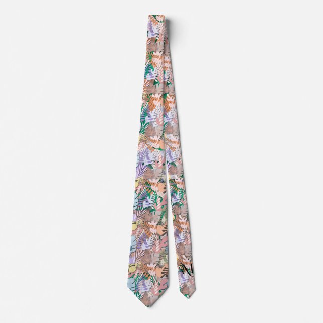 Tie : Organic Leaves (green) (Front)