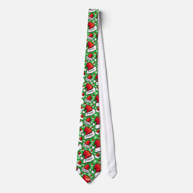 Tie - Peace on Earth Santa Hat (Front)