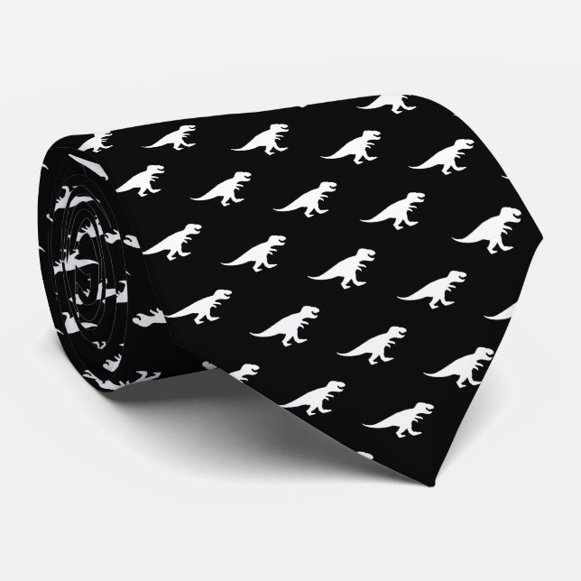 Tie REX - T-Rex King Dinosaur Tyranosaurus Black (Rolled)