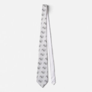 Tie Silver Leaves and Berries - Light Grey