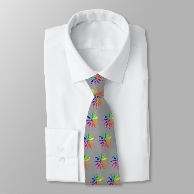 Tie – Stylized Leaves Colour Wheel (Tied)