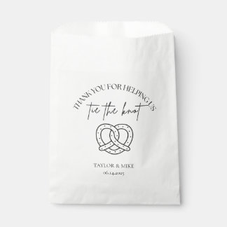 Tie the Knot Wedding Pretzel Favour Bags