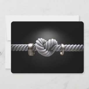 Tie The Knot Wedding Rings Card