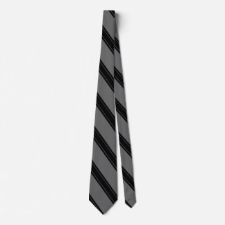 Tie / Triple Stripe Black on Grey pattern
