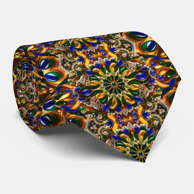 Tie with Brazil Colours Design (Rolled)