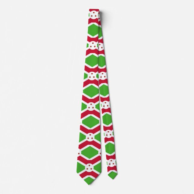 Tie with Flag of Burundi (Front)
