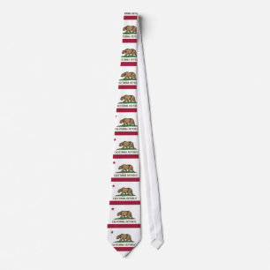 Tie with Flag of California, U.S.A.