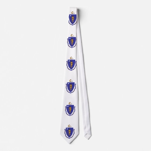 Tie with Flag of Massachusetts, U.S.A. (Front)