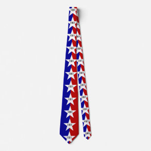 Tie with Flag of San Antonio, Texas, USA