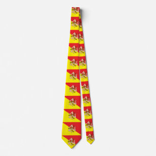 Tie with Flag of Sicily, Italy