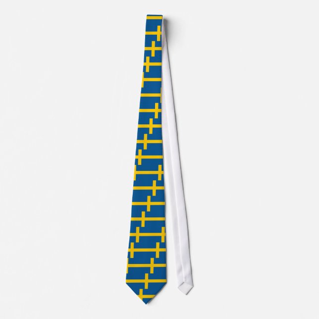 Tie with Flag of Sweden (Front)