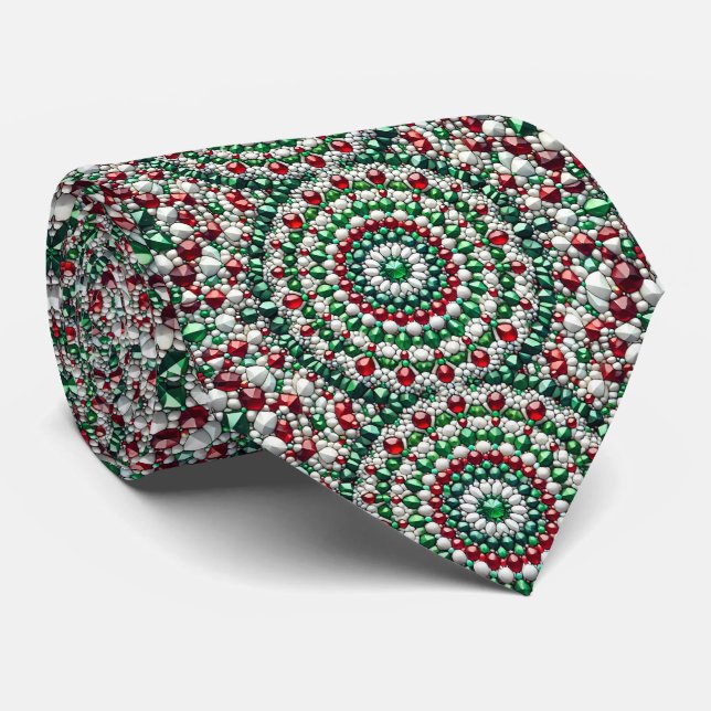 Tie with Italian Colours Design (Rolled)