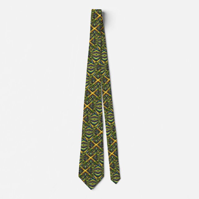 Tie with Jamaican Colours Design (Front)